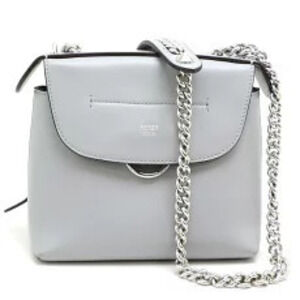 Fendi Back Shoulder Bag Leather Gray